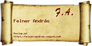 Felner András névjegykártya